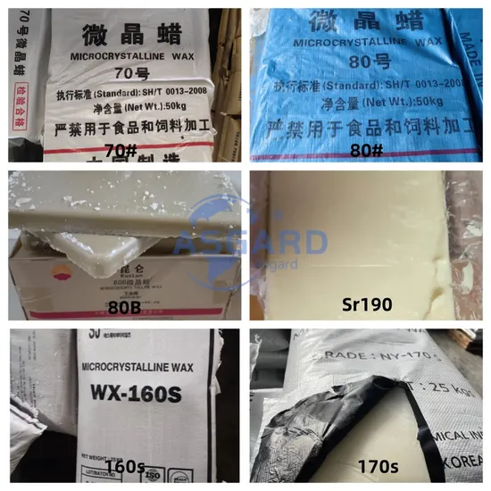 Food Grade Microcrystalline Wax 70 75 80 White Yellow Brown Micro Wax for Fruit Coating CAS 8001 75 0