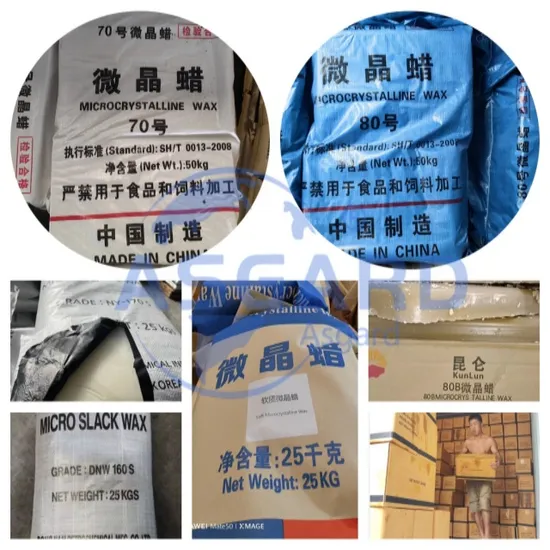 Cheap Price White Slabs Food Grade 70 75 80 Microcrystalline Wax for Chewing Gum CAS 8001 75 0 