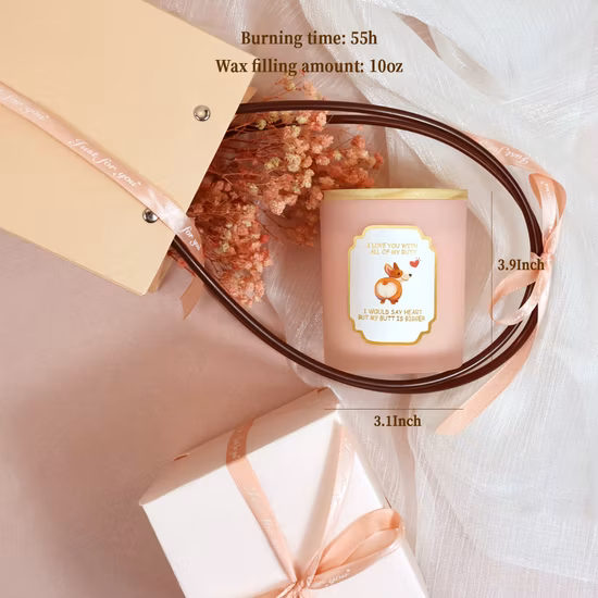 Big Luxury Branded Perfumed Essential Oil 100% Soy Wax Glass Jar SPA Candle