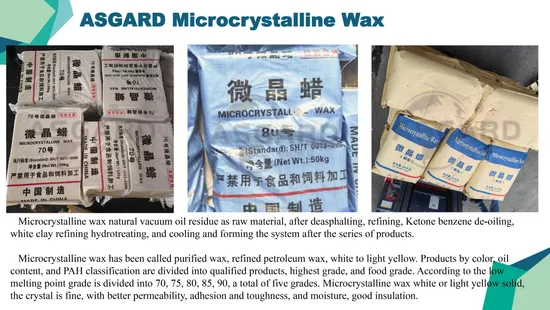 Factory Supply Microcrystalline Wax 80# 75# Crystalline Wax 