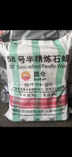 Bulk Paraffin Wax Price Per Kg Kunlun Semi Refined Paraffin Wax 58/60 